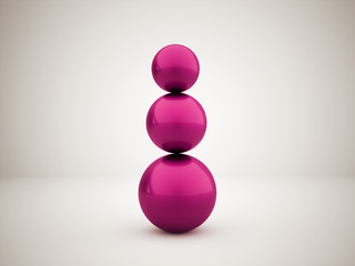 Pink abstract spheres