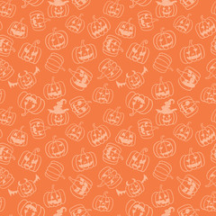 Naklejka premium Halloween Seamless Background