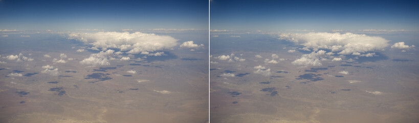Stereo pair. Clouds over the American mid-west.