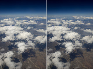 Stereo pair. Clouds over the American mid-west.