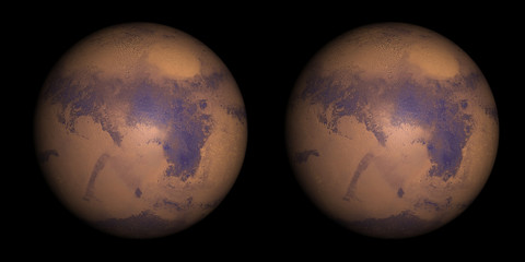 Mars stereo pair. For 3D images in any format.