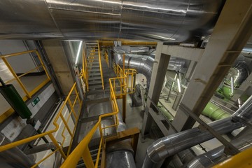Industrial staircase going up