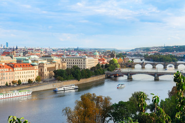 Fototapeta na wymiar old town of Prague from above
