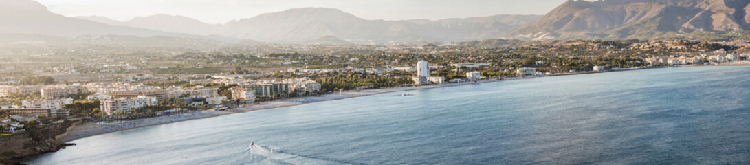 Fototapeta na wymiar Big panoramic view of Altea and Albir, Spanish coastline