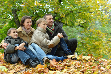 Happy smiling family