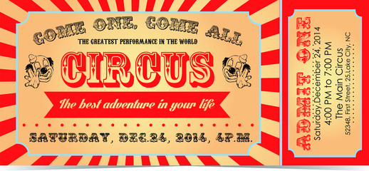 Circus ticket © Elena Baryshkina