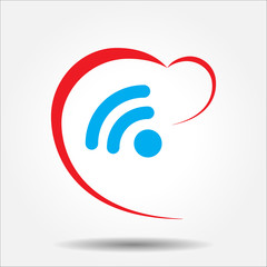 Beautiful Love Wireless Heart web icon