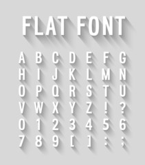 Flat font with long shadow effect. - 71819807