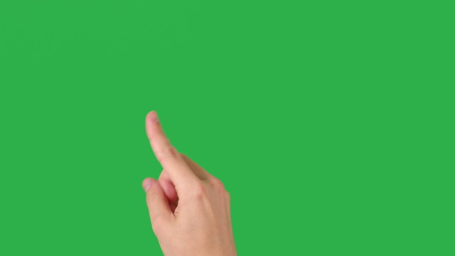 Man Hand Flip Pages On Green Screen