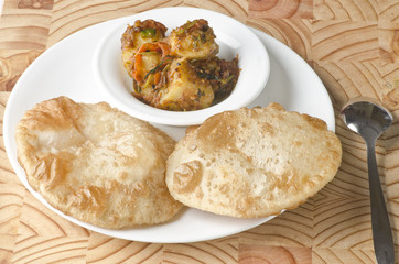 Yummy Puri and veg Curry