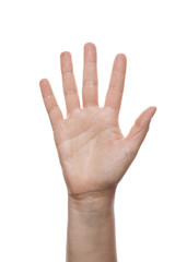 Counting Hand isolated over white background