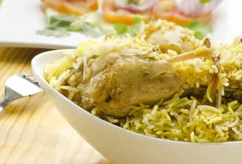 Delicious chicken biryani