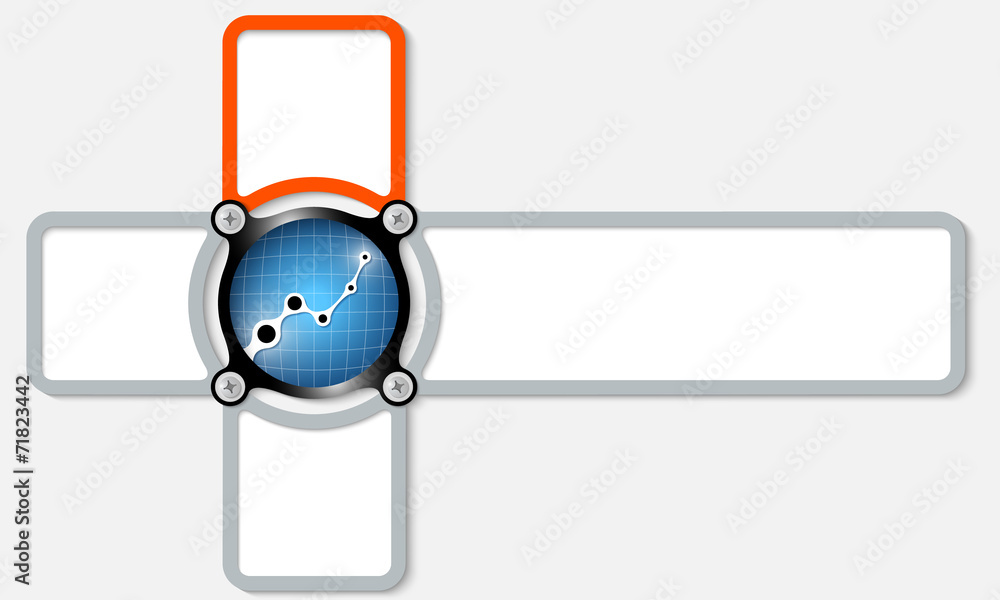 Poster four frame for any text with graph