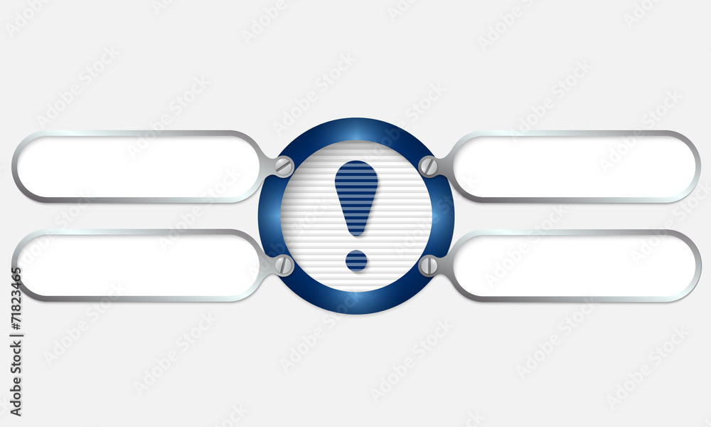 Poster four frame for any text with exclamation mark