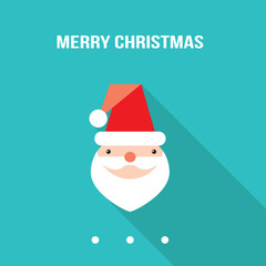 Cute Santa Claus modern flat design style