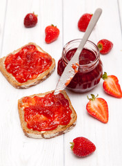 Delicious strawberry jam