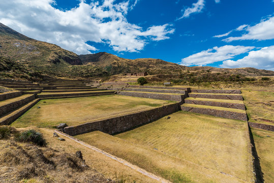 Tipon ruins peruvian Andes  Cuzco Peru