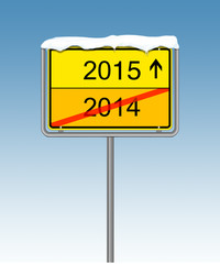 Jahreswechsel.2014-2015.Ortsschild.
