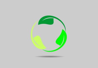 circle leaf ecology life vector logo