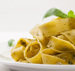 Pasta tagiatelle with pesto