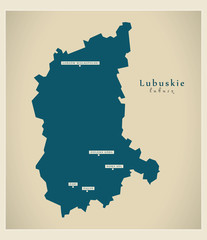 Modern Map - Lubuskie PL