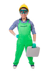 Fototapeta premium Industrial worker isolated on the white background