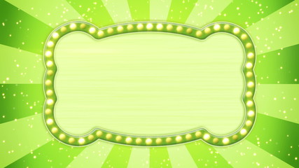 flash light bulbs green banner loop - Powered by Adobe