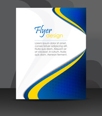 Naklejka premium Business flyer template or corporate banner, cover design