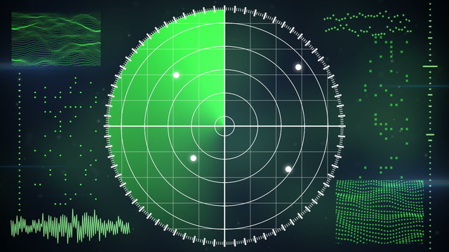 radar screen loopable technology background