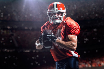 American football sportsman player in stadium