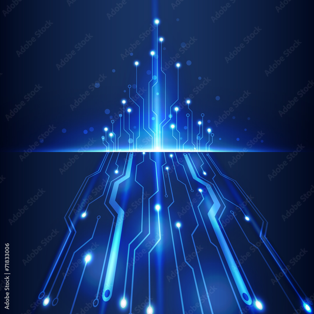Aufkleber abstract futuristic circuit technology background vector