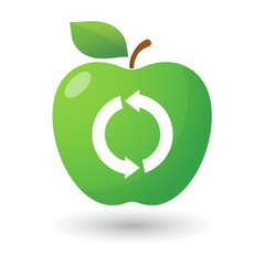 Apple icon with a recycle icon