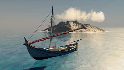 Fototapeta premium Mediterranean scene