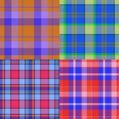 Set of tartan seamless generated textures