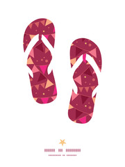 Vector christmas decorations flags flip flops silhouettes