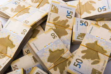 Stack of money in business concept