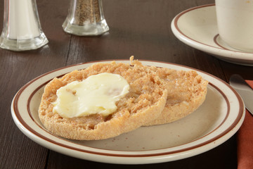 Toasted English muffin