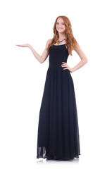 Naklejka premium Woman isolated on the white background