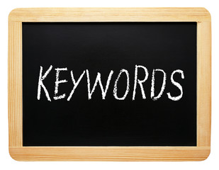 Obraz premium Keywords chalkboard with text