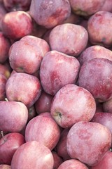 Red apple for sale in a grocery