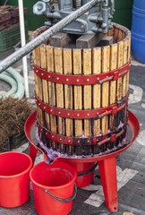 Traditional way of making grape must