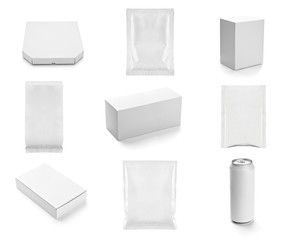 white box container template blank package