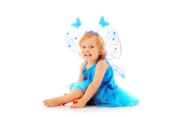 baby girl in a tutu - butterfly