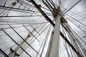 Maritime Naval Rigging of an old clipper