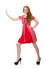 Woman isolated on the white background