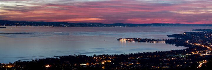 Nachtpanorama Bodensee Lindau