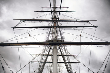 Maritime Naval Rigging of an old clipper