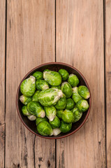 Brussels sprouts in bow