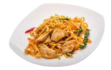 Fried noodles with pork