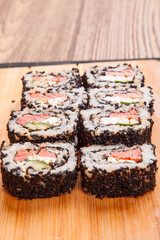 Japanese eat sushi set